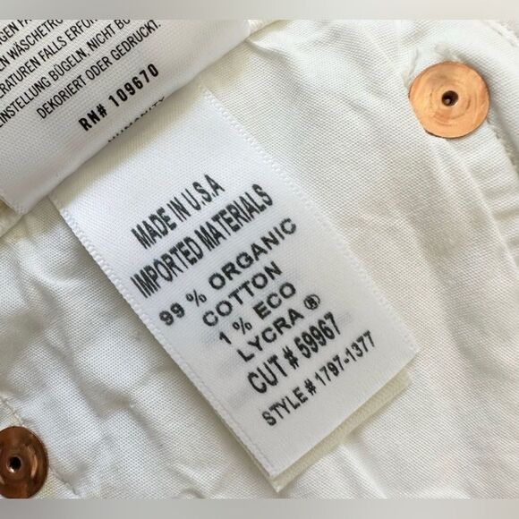 Citizens of Humanity NWT Emerson Distressed Slim Boyfriend Jeans White 25 $260 - Picture 4 of 12